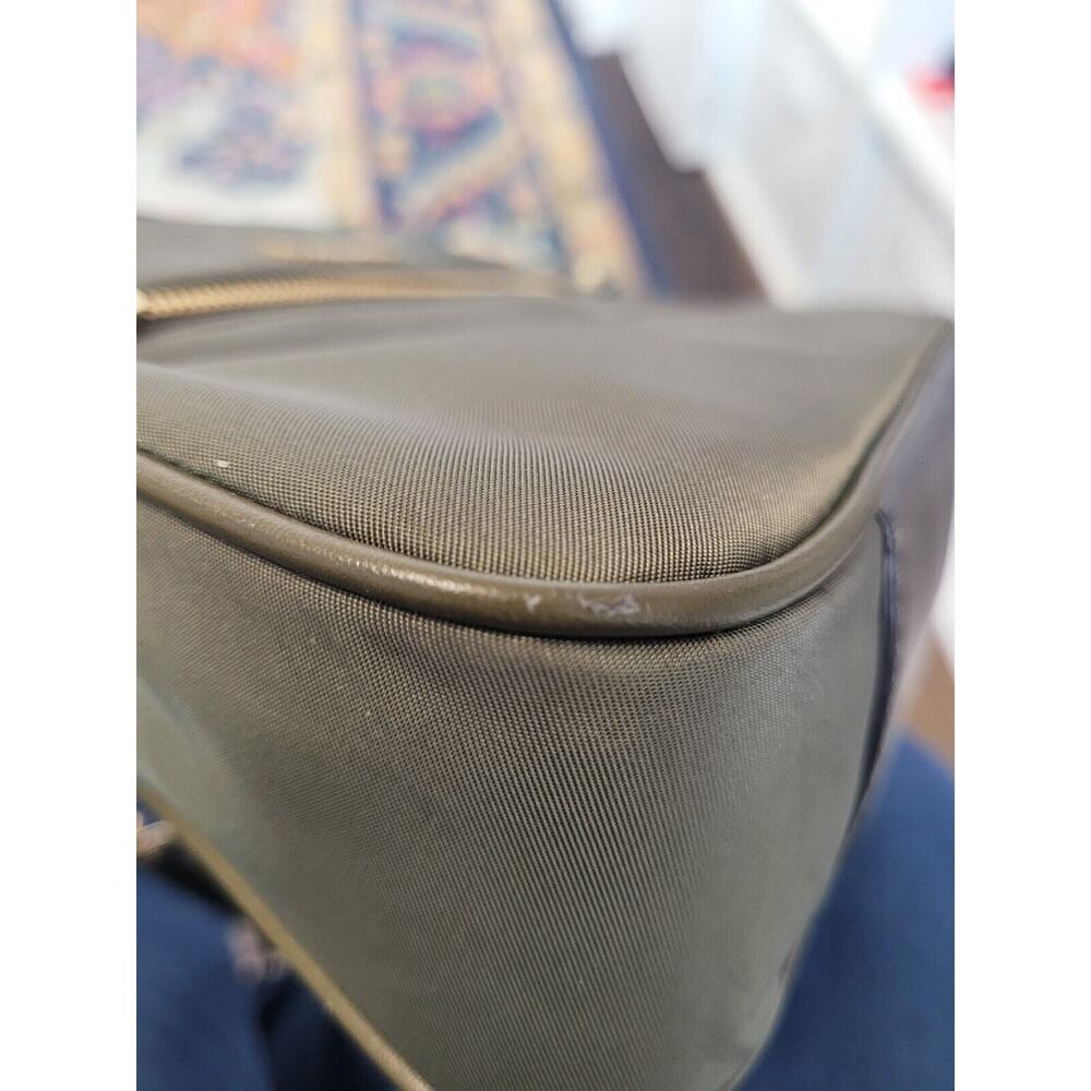 Michael Kors Large Nylon Crossbody Handbag - Olive Green W/Gold Hardware - Picture 5 of 11